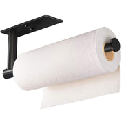 Kitchen Paper Holder Under Cabinet Wall Mount Adhesive Paper Towel Holder Rectangle Black V324-JWTCPAPERHO-RCBK