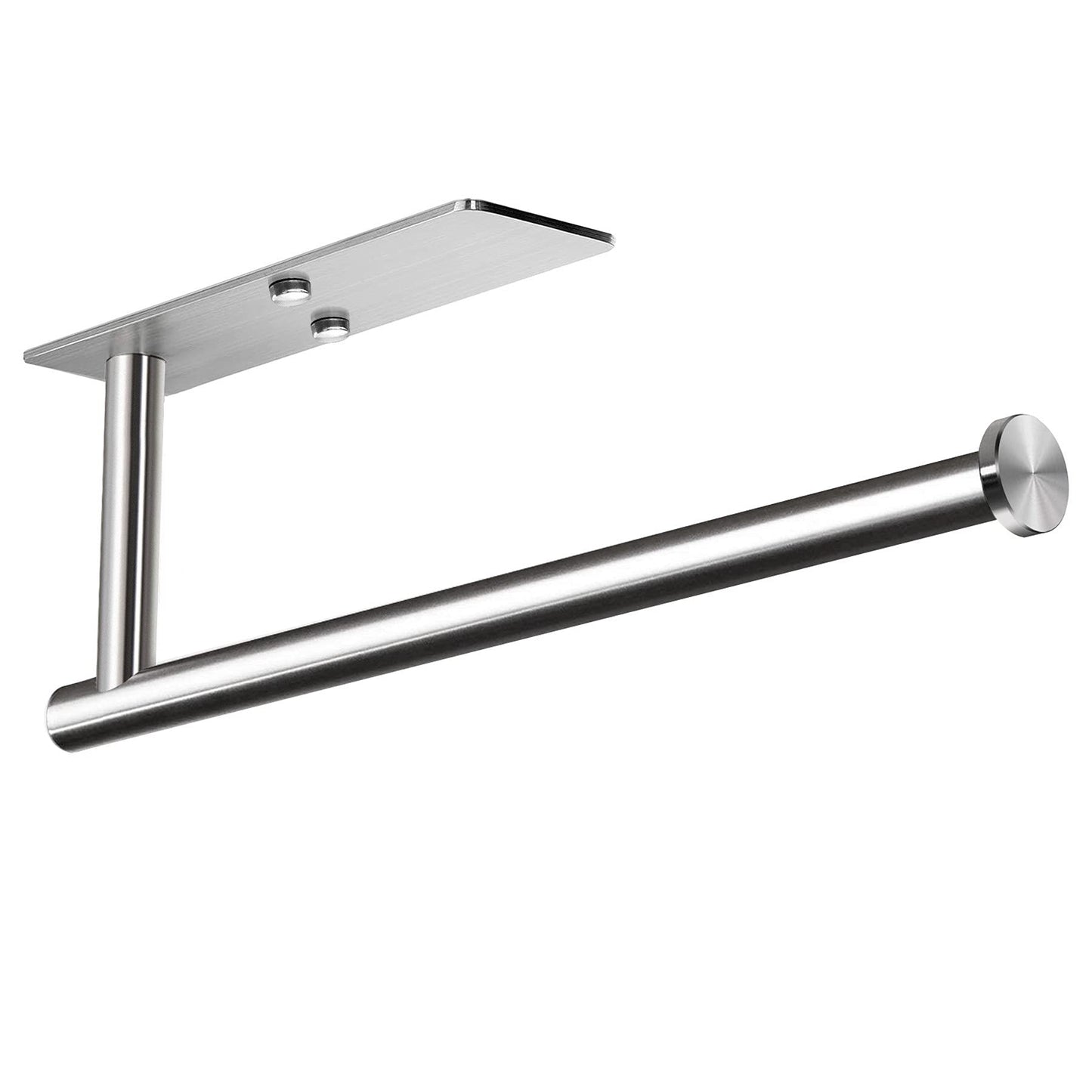 Kitchen Paper Holder Under Cabinet Wall Mount Adhesive Paper Towel Holder Rectangle Silver V324-JWTCPAPERHO-RCBS