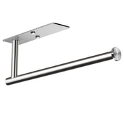 Kitchen Paper Holder Under Cabinet Wall Mount Adhesive Paper Towel Holder Rectangle Silver V324-JWTCPAPERHO-RCBS