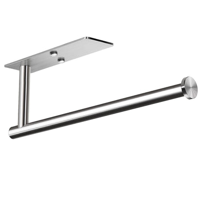 Kitchen Paper Holder Under Cabinet Wall Mount Adhesive Paper Towel Holder Rectangle Silver V324-JWTCPAPERHO-RCBS