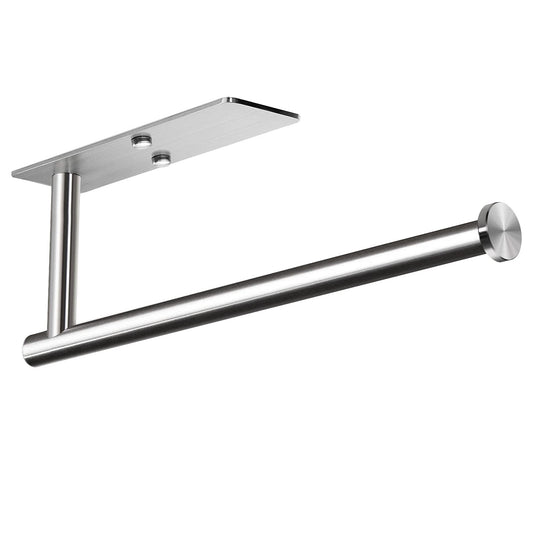 Kitchen Paper Holder Under Cabinet Wall Mount Adhesive Paper Towel Holder Rectangle Silver V324-JWTCPAPERHO-RCBS