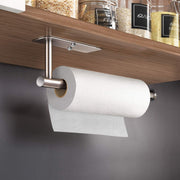 Kitchen Paper Holder Under Cabinet Wall Mount Adhesive Paper Towel Holder Rectangle Silver V324-JWTCPAPERHO-RCBS