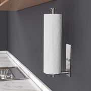 Kitchen Paper Holder Under Cabinet Wall Mount Adhesive Paper Towel Holder Rectangle Silver V324-JWTCPAPERHO-RCBS