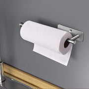 Kitchen Paper Holder Under Cabinet Wall Mount Adhesive Paper Towel Holder Rectangle Silver V324-JWTCPAPERHO-RCBS