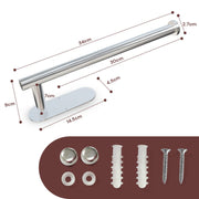 Kitchen Paper Holder Under Cabinet Wall Mount Adhesive Paper Towel Holder Silver V324-JWTCPAPERHO-RDBS