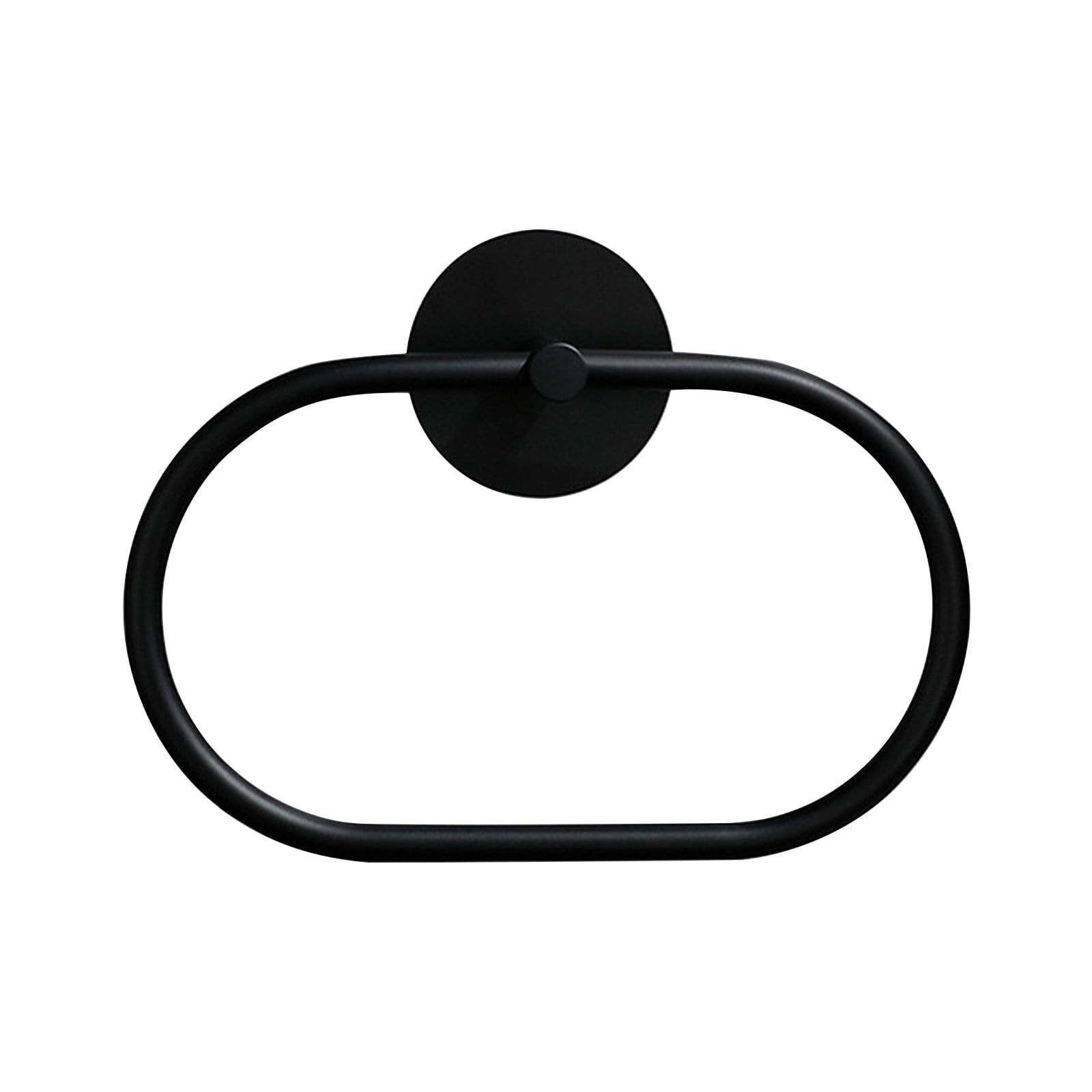 Bathroom Towel Ring Bathroom Towel Rack Adhesive Hand Towels Holder Towel Hanger Black V324-JWTCTOWLRACK-OVBK