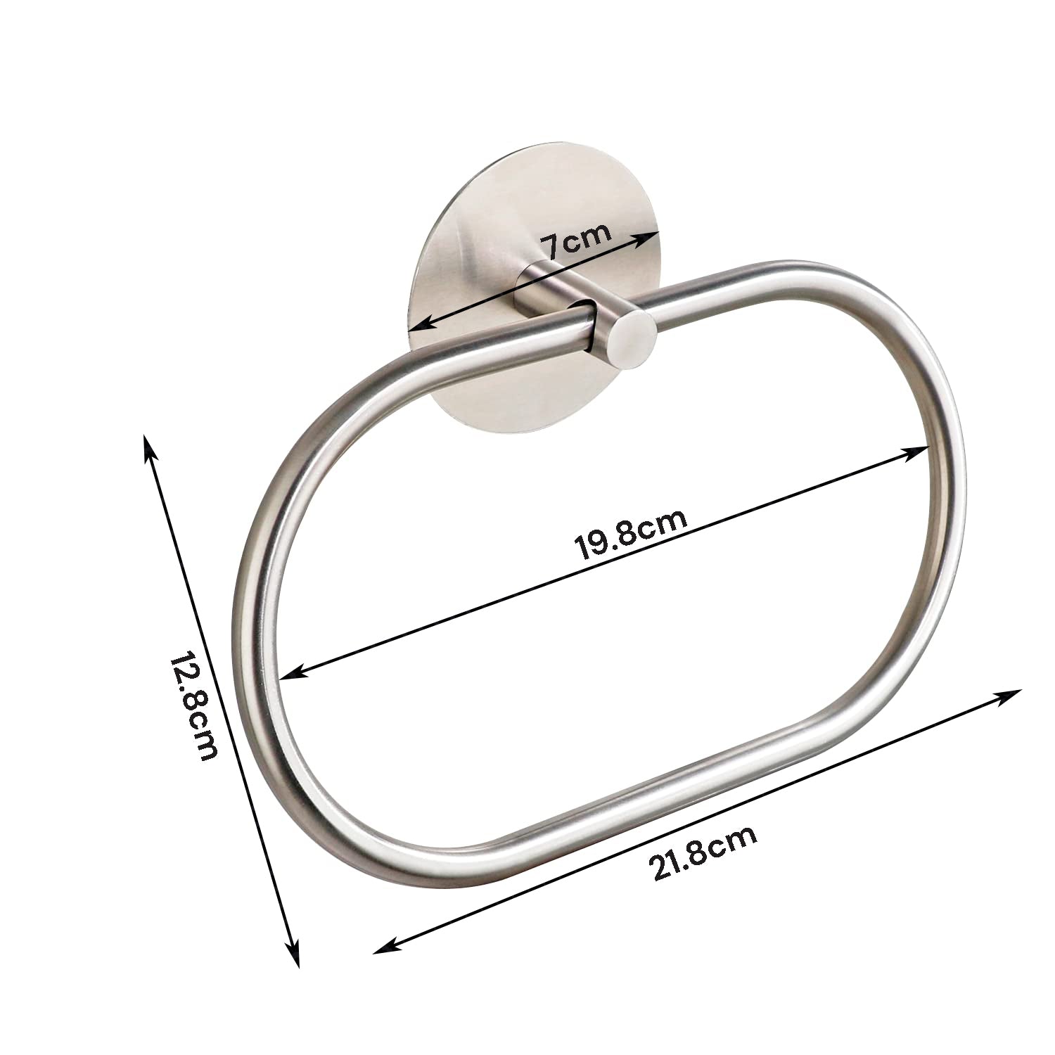 Bathroom Towel Ring Bathroom Towel Rack Adhesive Hand Towels Holder Towel Hanger Silver V324-JWTCTOWLRACK-OVSI