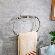 Bathroom Towel Ring Bathroom Towel Rack Adhesive Hand Towels Holder Towel Hanger Silver V324-JWTCTOWLRACK-OVSI