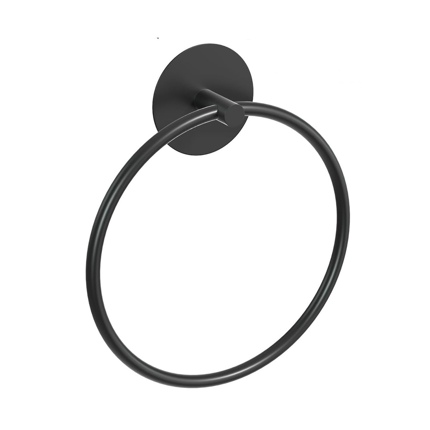 Bathroom Towel Ring Bathroom Towel Rack Adhesive Hand Towels Holder Towel Hanger Round Black V324-JWTCTOWLRACK-RDBK
