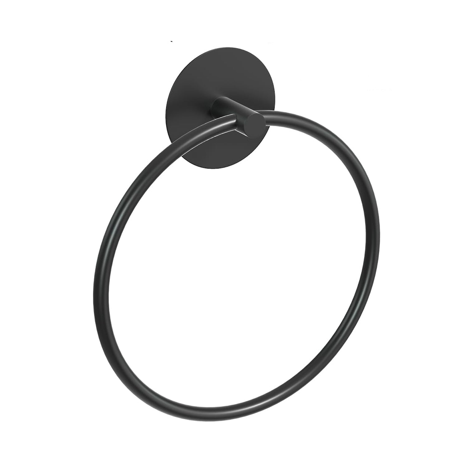 Bathroom Towel Ring Bathroom Towel Rack Adhesive Hand Towels Holder Towel Hanger Round Black V324-JWTCTOWLRACK-RDBK