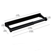 Kitchen Paper Holder Under Cabinet Screw Wall Mount Adhesive Paper Towel Holder Rectangle Black V324-JWTPAPRACK-C8BK