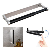 Kitchen Paper Holder Under Cabinet Screw Wall Mount Adhesive Paper Towel Holder Rectangle Silver V324-JWTPAPRACK-C8SIL