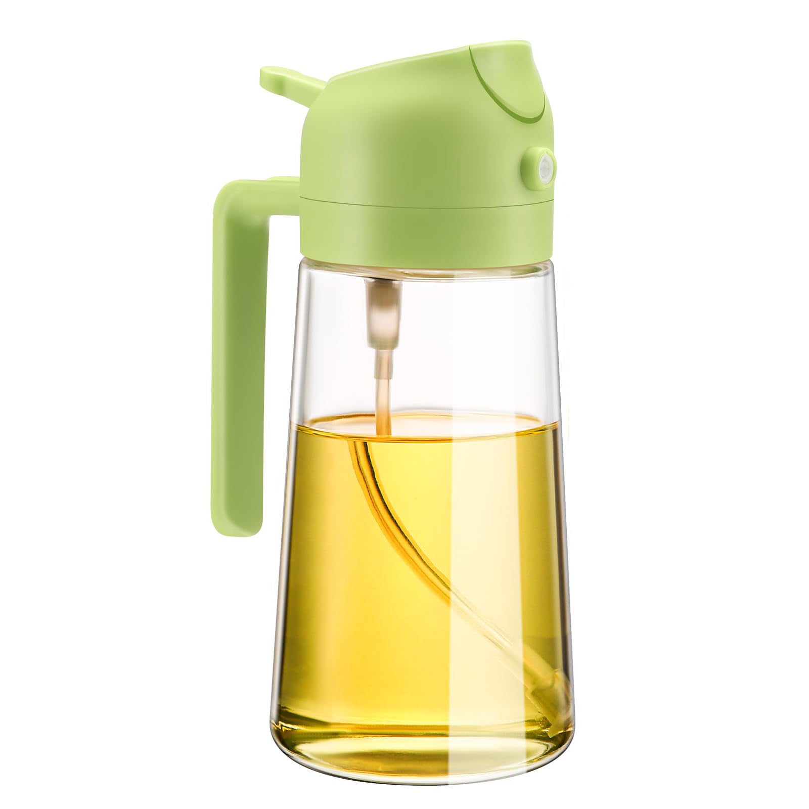 600ml 2 in 1 Glass Oil Sprayer Dispenser Kitchen Sprayz Cooking Baking Oil Bottle BBQ Spray Green V324-KI-OIBOTTLE-GR