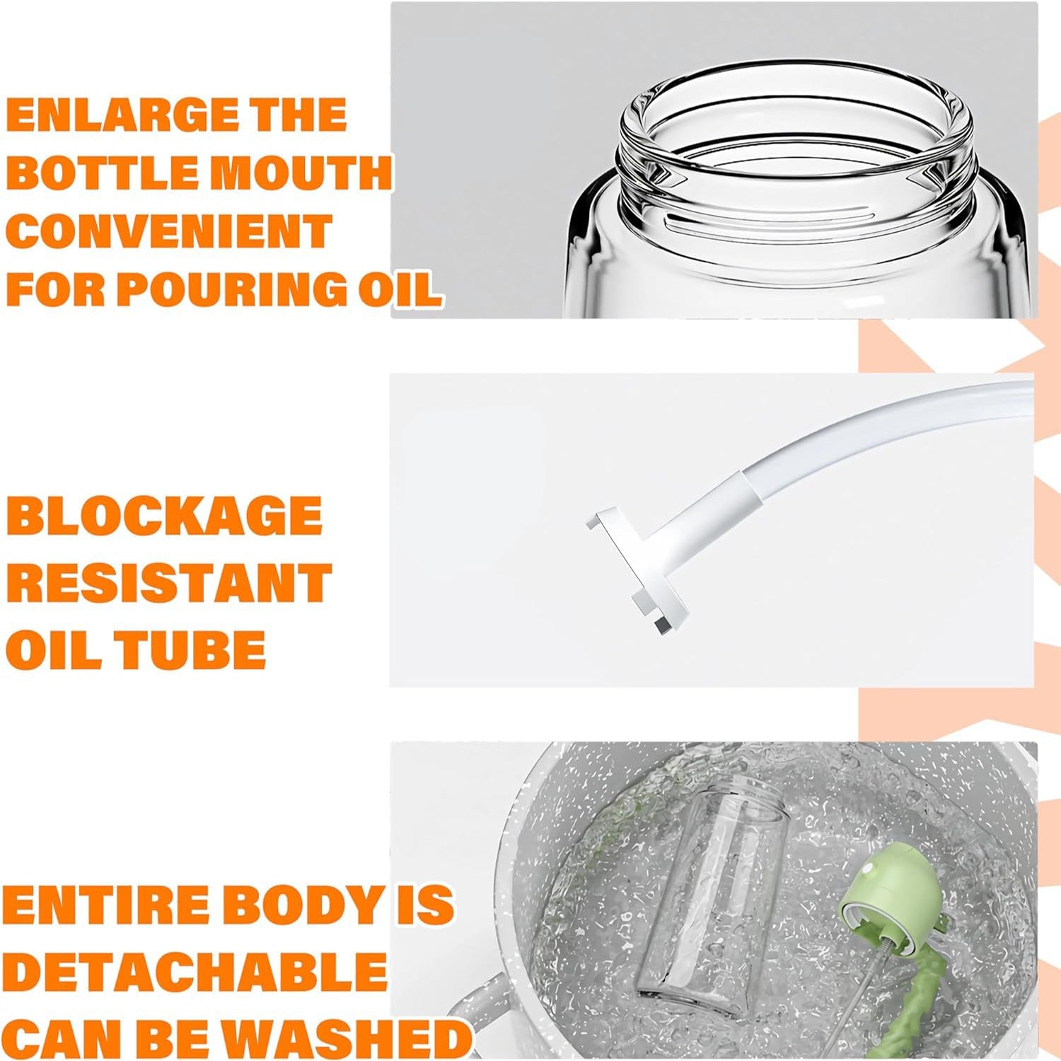 600ml 2 in 1 Glass Oil Sprayer Dispenser Kitchen Sprayz Cooking Baking Oil Bottle BBQ Spray Green V324-KI-OIBOTTLE-GR