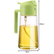 600ml 2 in 1 Glass Oil Sprayer Dispenser Kitchen Sprayz Cooking Baking Oil Bottle BBQ Spray Green V324-KI-OIBOTTLE-GR