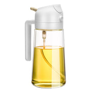 600ml 2 in 1 Glass Oil Sprayer Dispenser Kitchen Sprayz Cooking Baking Oil Bottle BBQ Spray White V324-KI-OIBOTTLE-WH