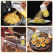 600ml 2 in 1 Glass Oil Sprayer Dispenser Kitchen Sprayz Cooking Baking Oil Bottle BBQ Spray White V324-KI-OIBOTTLE-WH