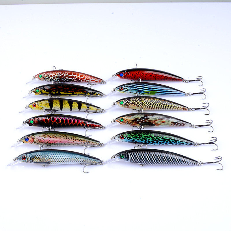 12x Popper Poppers 14cm Fishing Lure Lures Surface Tackle Fresh Saltwater V324-LB106