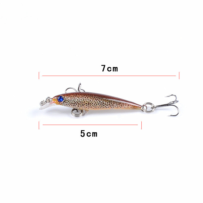 6x Popper Poppers 5cm Minnow Fishing Lure Lures Surface Tackle Fresh Saltwater V324-LB112