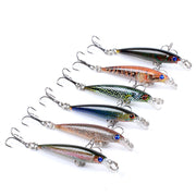 6x Popper Poppers 5cm Minnow Fishing Lure Lures Surface Tackle Fresh Saltwater V324-LB112