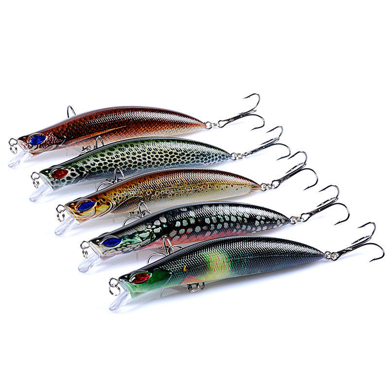 5X Popper Poppers 12.3cm Fishing Lure Lures Surface Tackle Fresh Saltwater V324-LB133