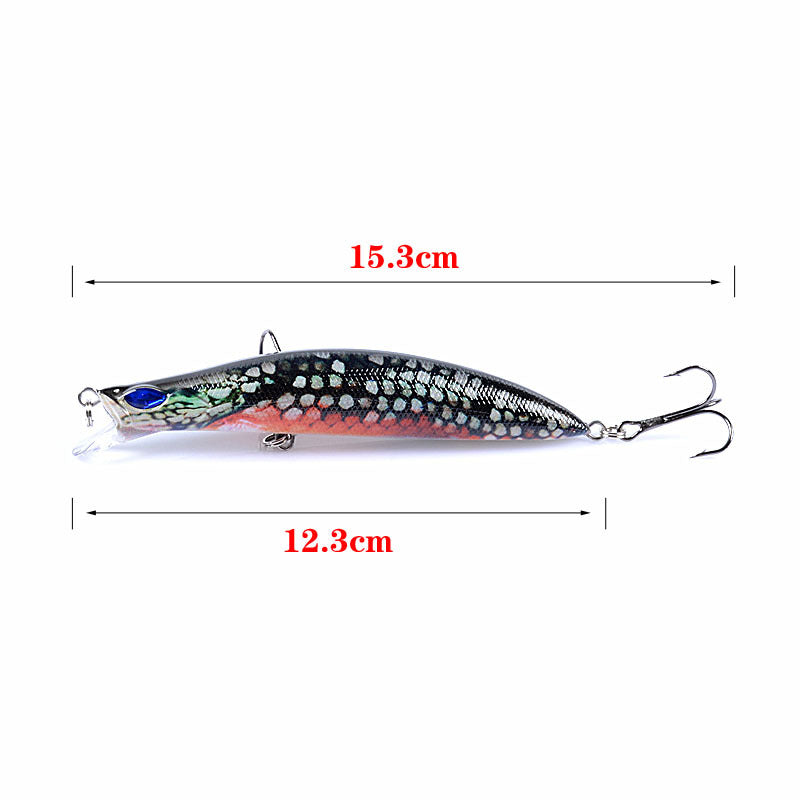 5X Popper Poppers 12.3cm Fishing Lure Lures Surface Tackle Fresh Saltwater V324-LB133