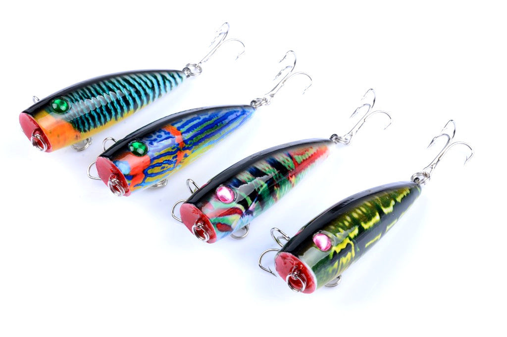 4X 6.8cm Popper Poppers Fishing Lure Lures Surface Tackle Saltwater V324-LB26