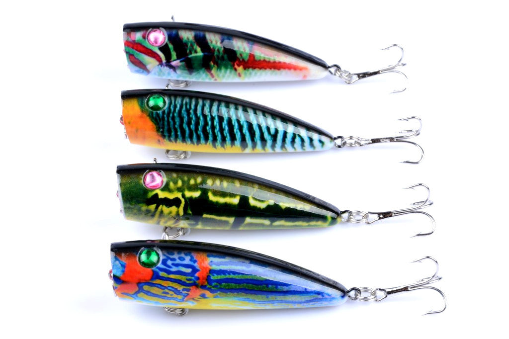 4X 6.8cm Popper Poppers Fishing Lure Lures Surface Tackle Saltwater V324-LB26