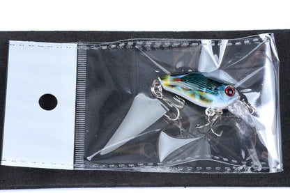 6x 4.5cm Popper Crank Bait Fishing Lure Lures Surface Tackle Saltwater V324-LB58