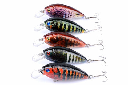 5x 7cm Popper Crank Bait Fishing Lure Lures Surface Tackle Saltwater V324-LB73