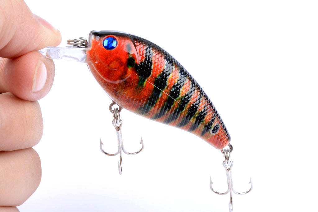 5x 7cm Popper Crank Bait Fishing Lure Lures Surface Tackle Saltwater V324-LB73