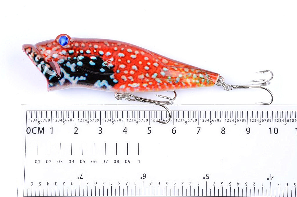 5X 8cm Popper Poppers Fishing Lure Lures Surface Tackle Fresh Saltwater V324-LB76
