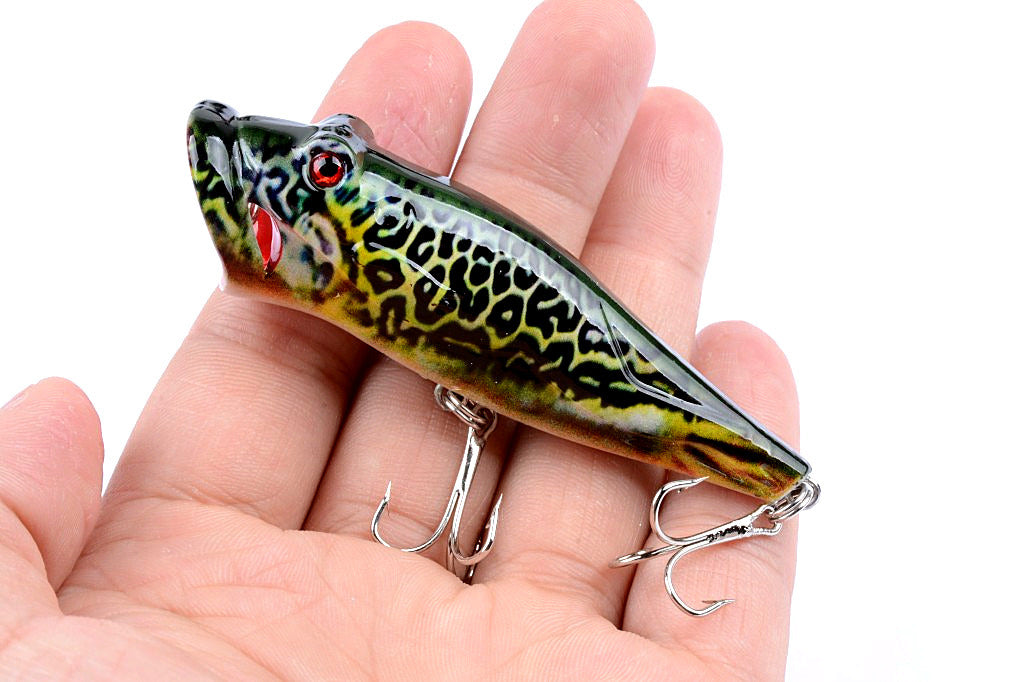 5X 8cm Popper Poppers Fishing Lure Lures Surface Tackle Fresh Saltwater V324-LB76