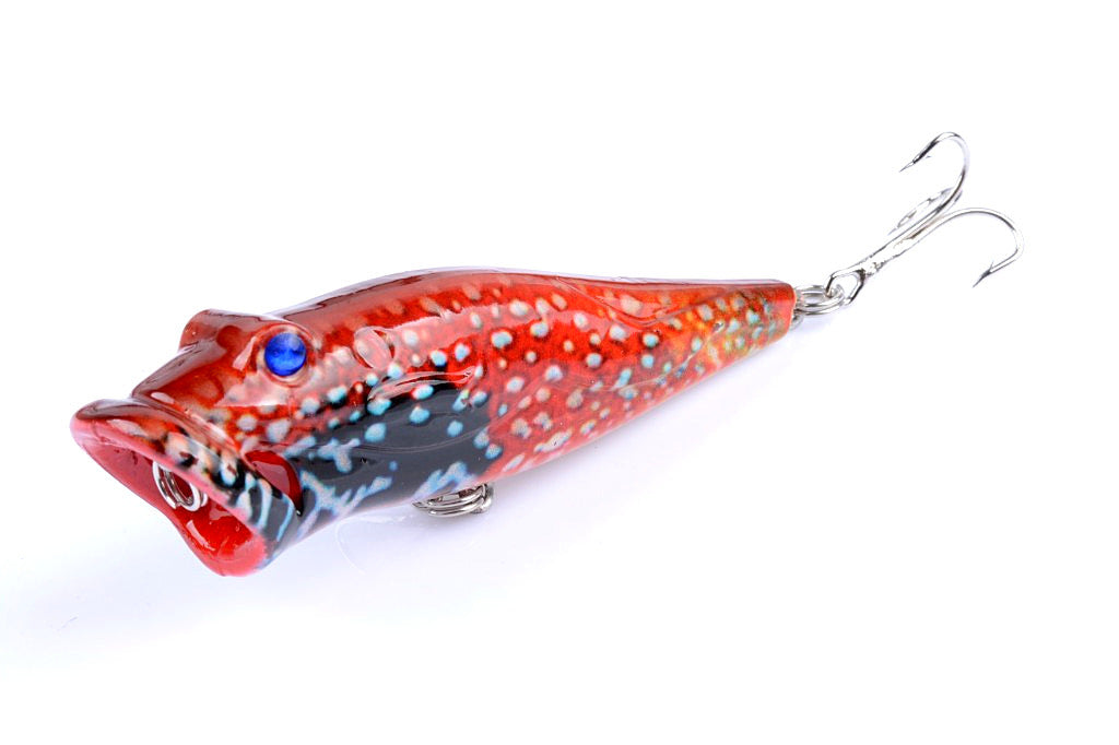 5X 8cm Popper Poppers Fishing Lure Lures Surface Tackle Fresh Saltwater V324-LB76