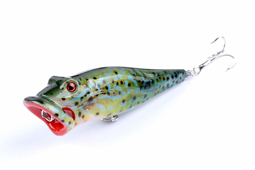 5X 8cm Popper Poppers Fishing Lure Lures Surface Tackle Fresh Saltwater V324-LB76