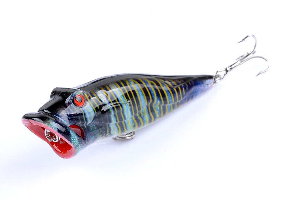 5X 8cm Popper Poppers Fishing Lure Lures Surface Tackle Fresh Saltwater V324-LB76