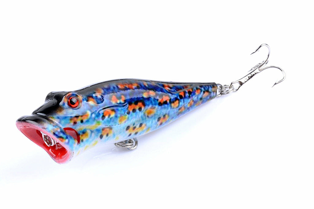 5X 8cm Popper Poppers Fishing Lure Lures Surface Tackle Fresh Saltwater V324-LB76