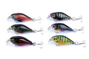 6x 4.3cm Popper Crank Bait Fishing Lure Lures Surface Tackle Saltwater V324-LB95