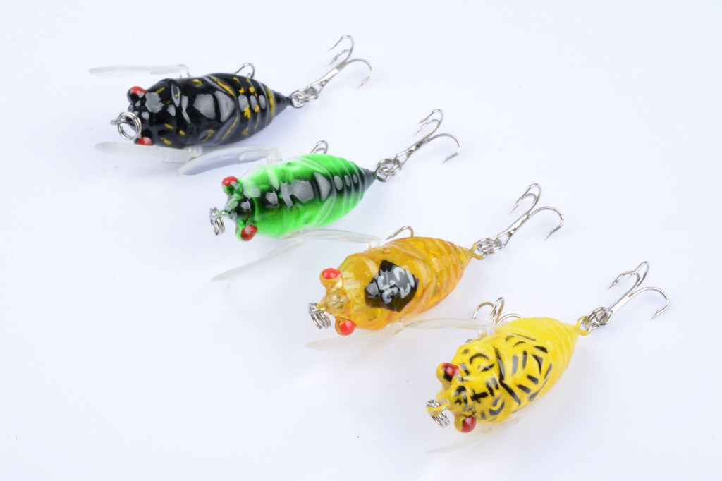 4x Popper Poppers 5cm Fishing Lure Lures Surface Tackle Fresh Saltwater V324-LD-ST002