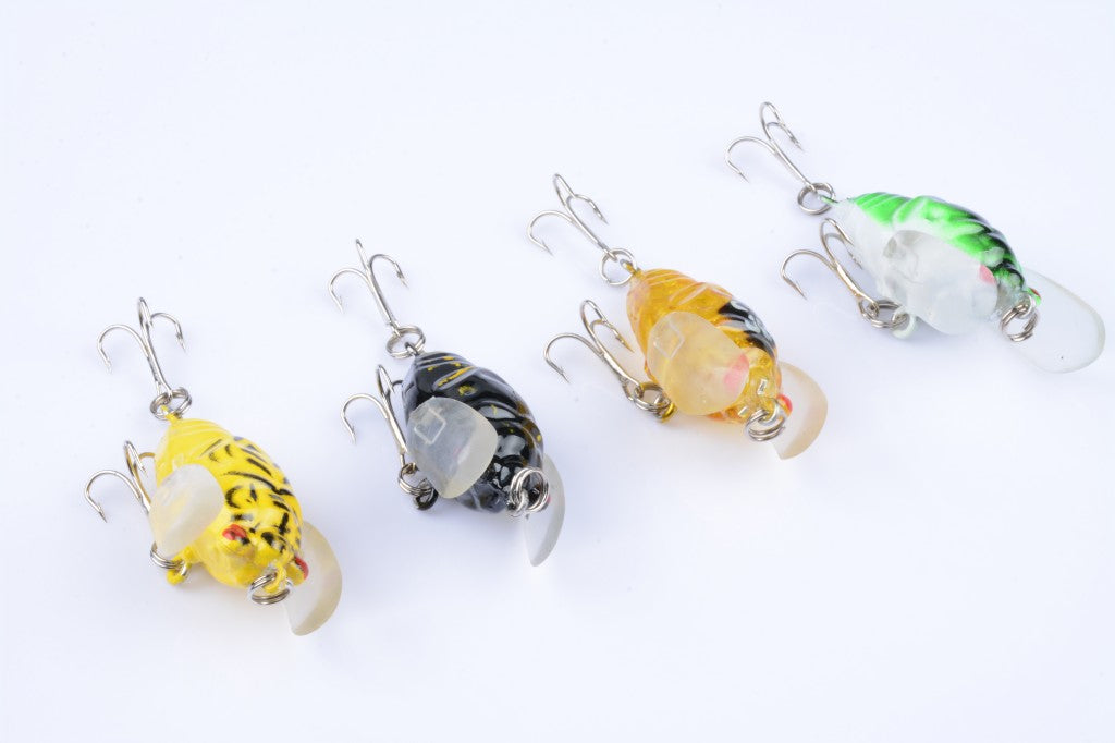 4x Popper Poppers 5cm Fishing Lure Lures Surface Tackle Fresh Saltwater V324-LD-ST002