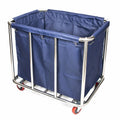 Commercial Laundry Trolley 90x65x80cm Large Capacity Linen Cart with 2 Swivel & 2 Fixed Wheels Navy V324-LT-906580-NV