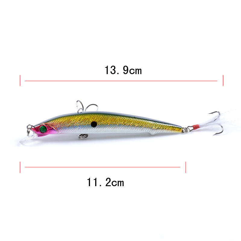 8x Popper Minnow 11.2cm Fishing Lure Lures Surface Tackle Fresh Saltwater V324-M0207