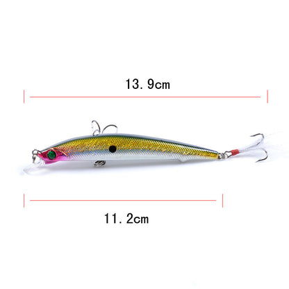 8x Popper Minnow 11.2cm Fishing Lure Lures Surface Tackle Fresh Saltwater V324-M0207