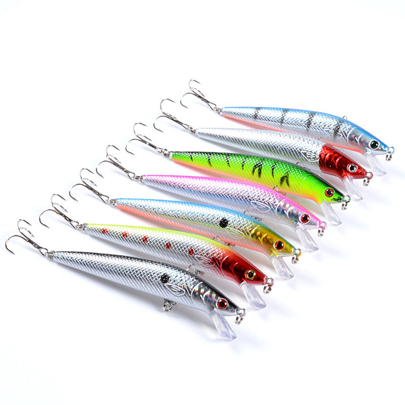 7x Popper Minnow 11.8cm Fishing Lure Lures Surface Tackle Fresh Saltwater V324-M0216
