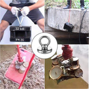 Salvage 60KG Recovery Magnet Hook Countersunk Hole Eyebolt Treasure Hunting Fishing V324-MAG-D42