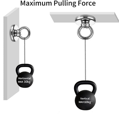 Salvage 60KG Recovery Magnet Hook Countersunk Hole Eyebolt Treasure Hunting Fishing V324-MAG-D42