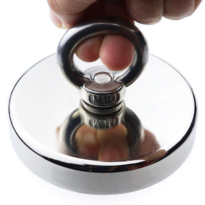 Salvage 340KG Recovery Magnet Hook Countersunk Hole Eyebolt Treasure Hunting Fishing V324-MAG-D90