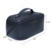 Large Travel Cosmetic Bag Portable Make up Makeup Bag Waterproof PU Leather Storage Black V324-MKBAG-BK