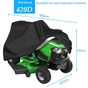 Lawn Mower Cover Lawn Tractor Cover Waterproof Heavy Duty 420D Polyester UV Protection V324-MOWERCOVER-XL