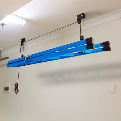 Kayak Bike Hoists Hanger Ladder Ceiling Mount 20kg Capacity Hooks Pulleys V324-PBH-1R